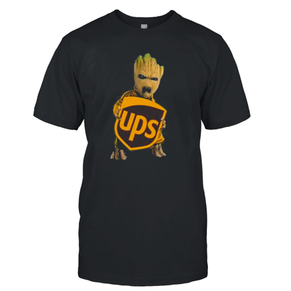 Baby Groot Angry USP logo shirt