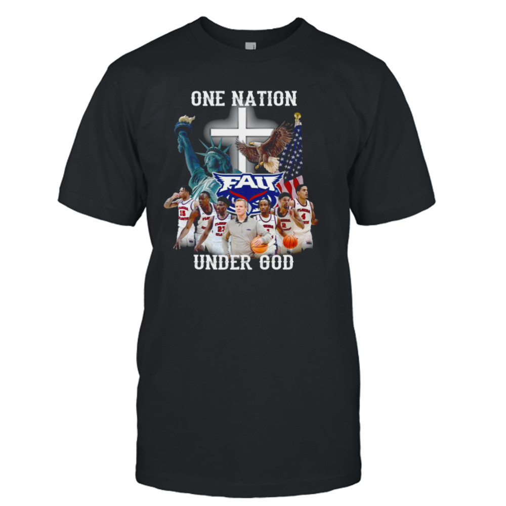 Florida Atlantic Owls basketball one nation under God shirt