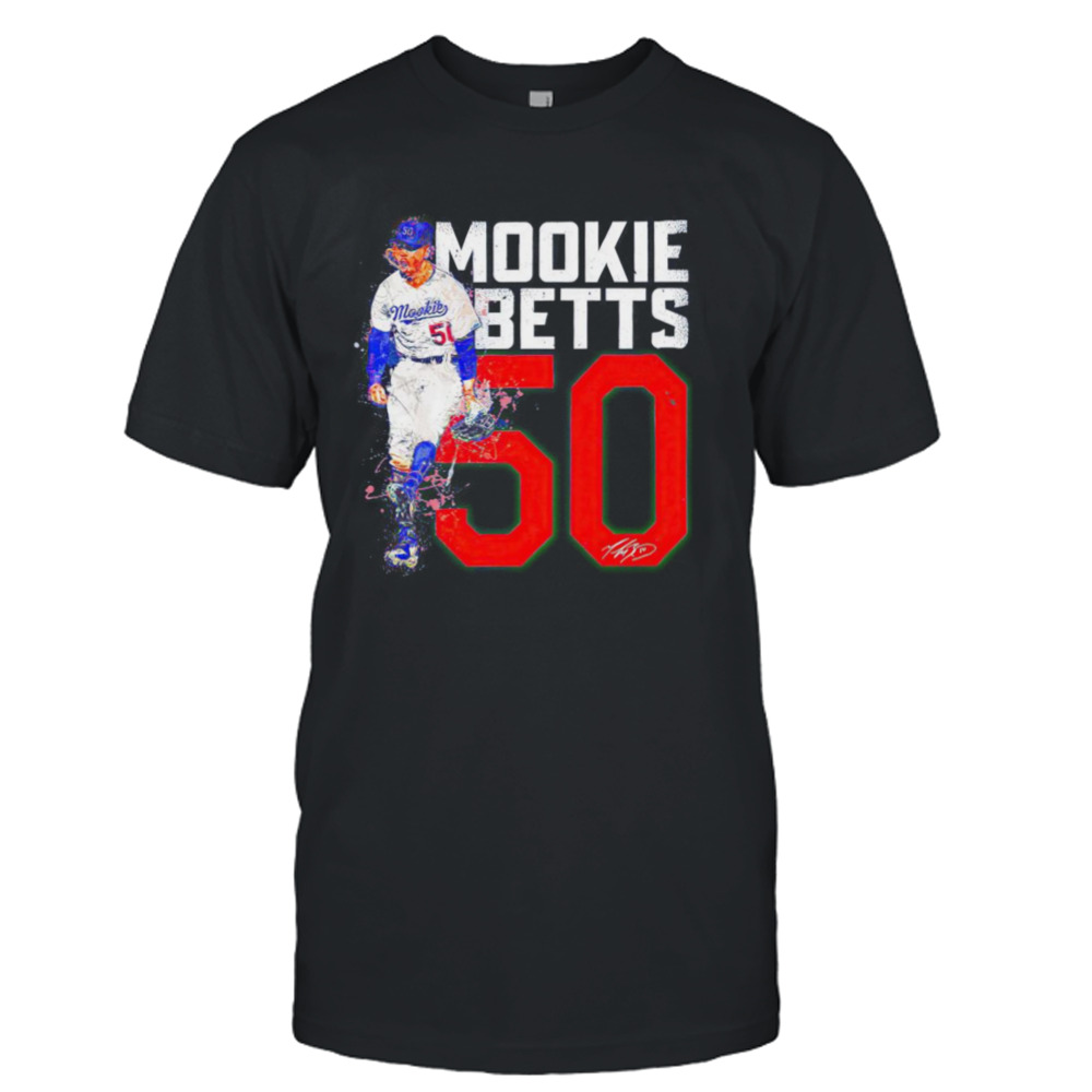 Mookie Betts #50 signature shirt