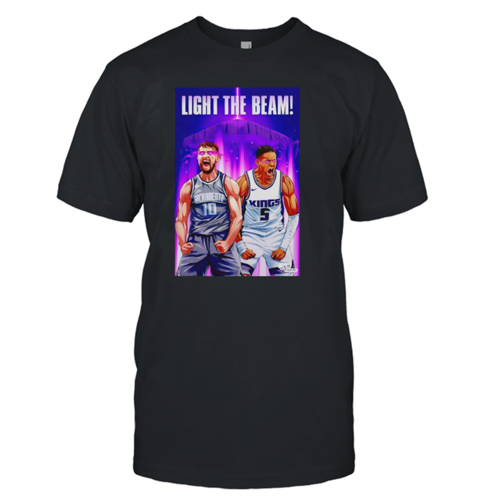 Sacramento Kings players light the beam shirt