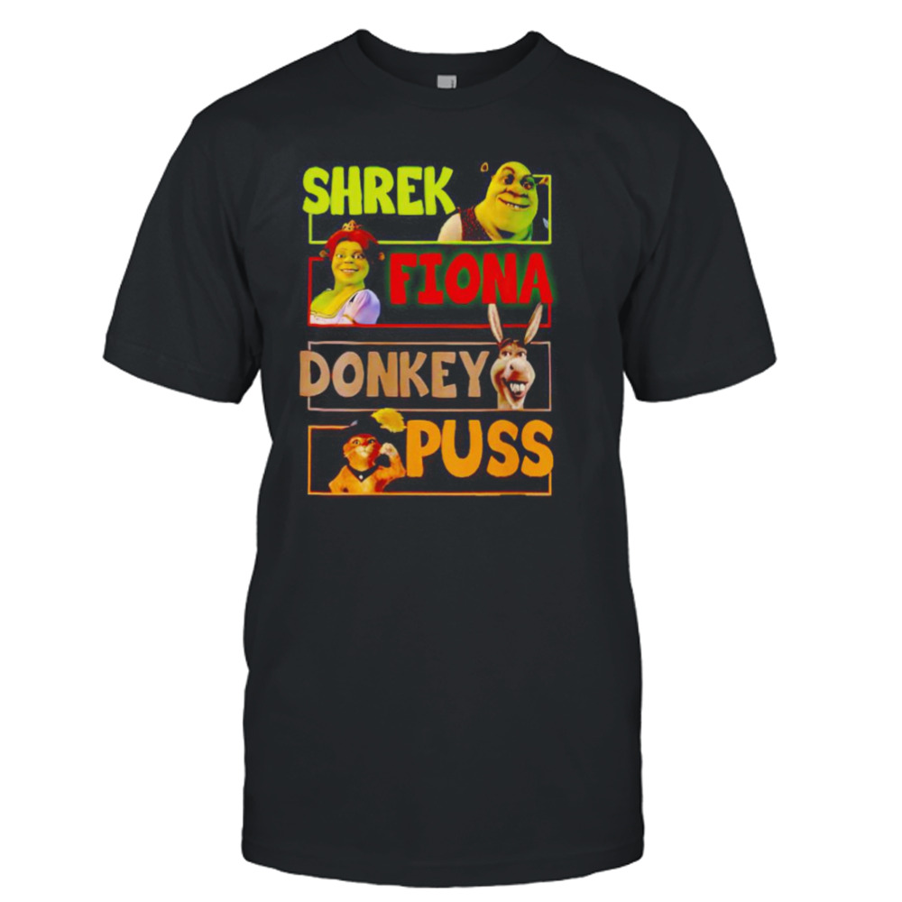 Shrek Fiona Donkey Puss shirt