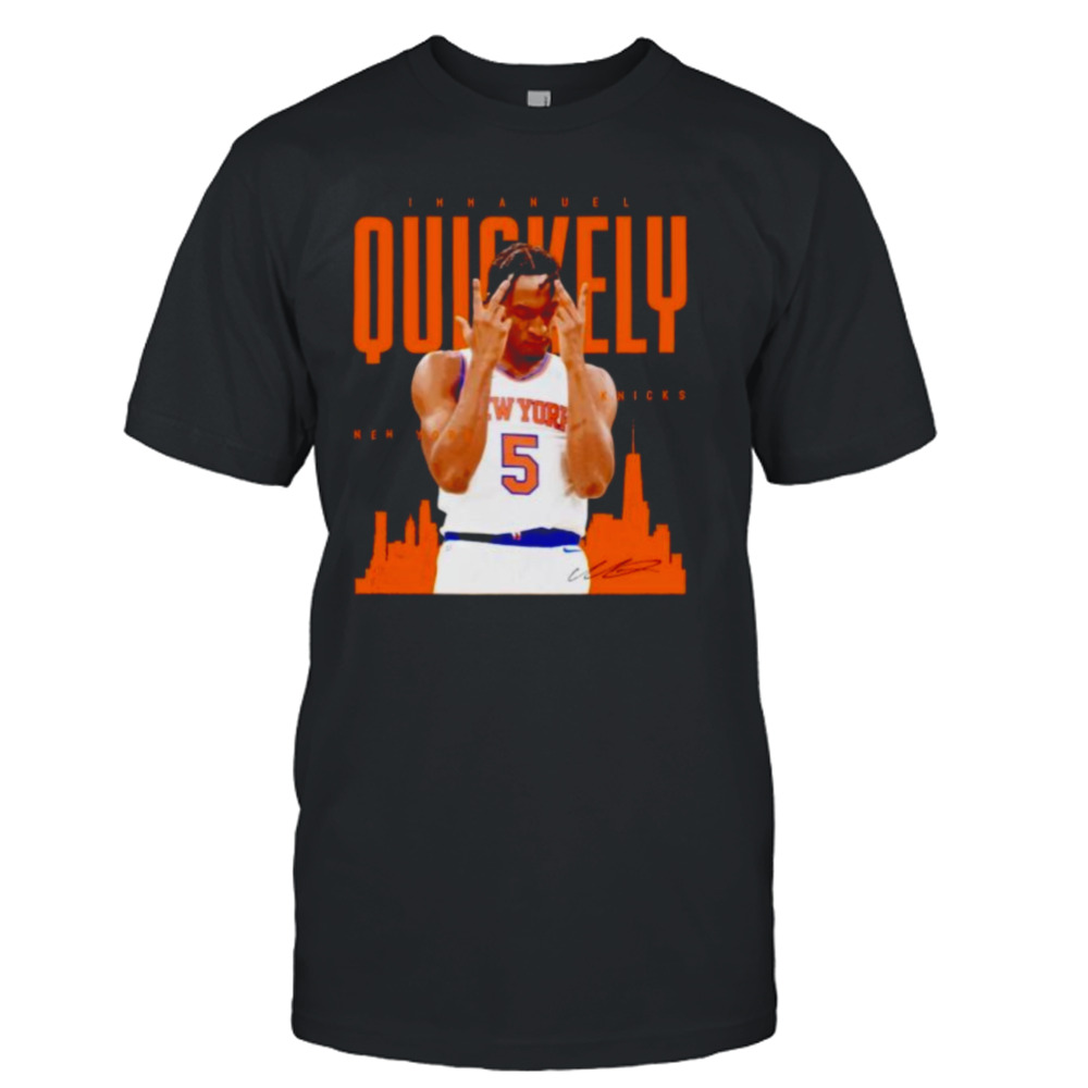 immanuel Quickley New York Knicks cityline signature shirt