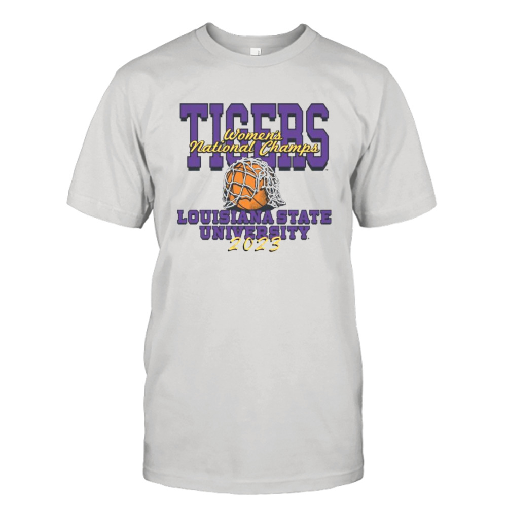 LSU Tigers 2023 Women’s Basketball Champs Cut the Net T-Shirt