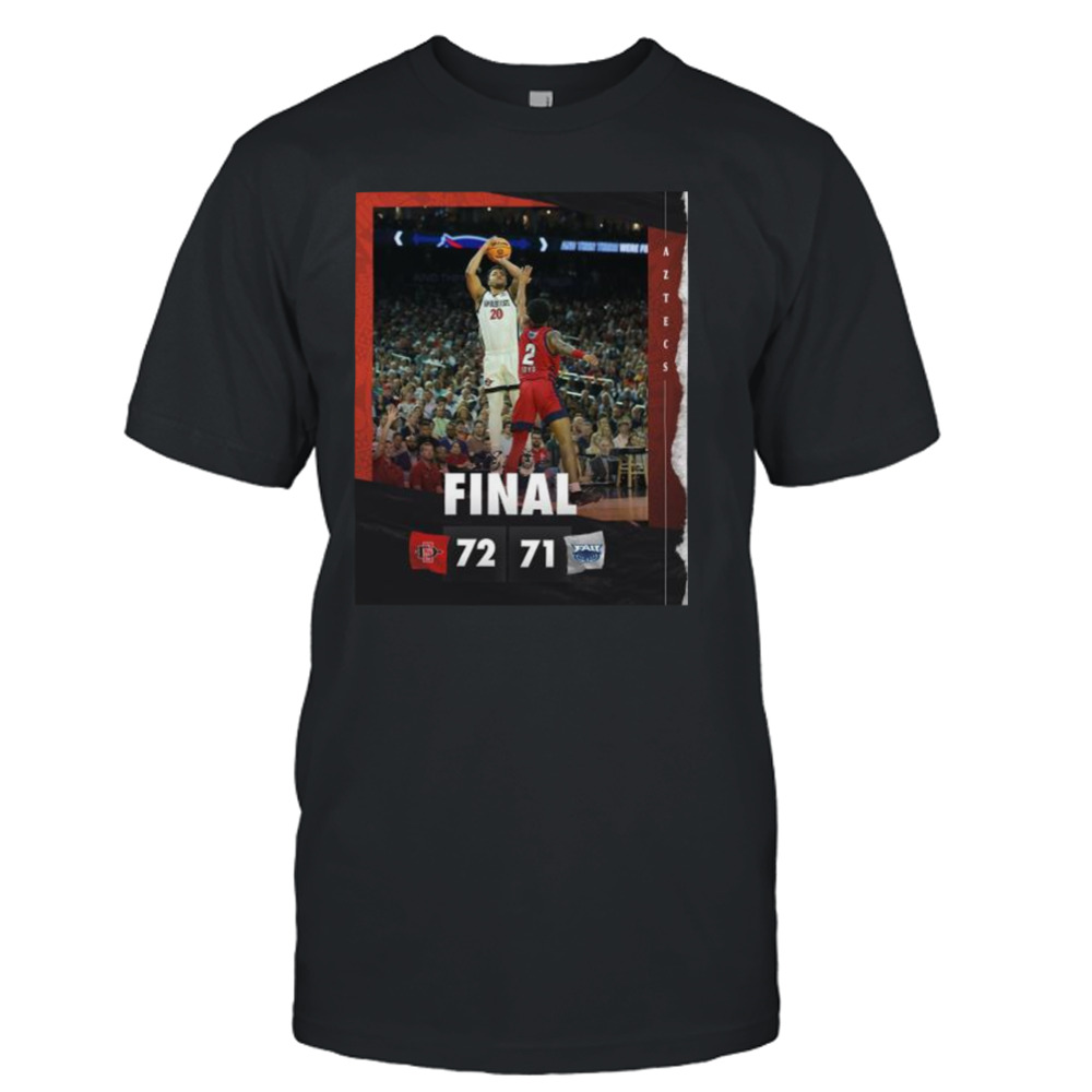 San Diego State Aztecs 72 71 Florida atlantic owls 2023 NCAA men’s basketball final four matchup final score shirt