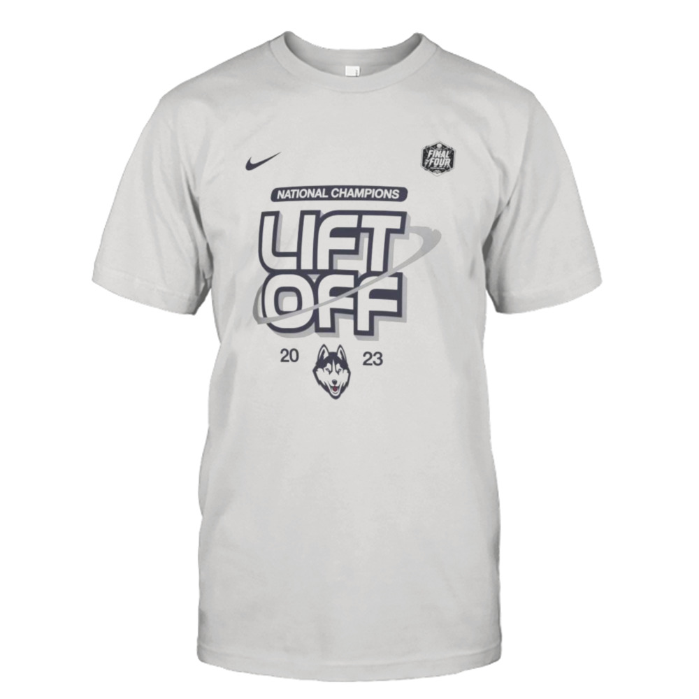 Nike UConn Huskies 2023 Men’s Basketball National Champions Lift Off T-Shirt