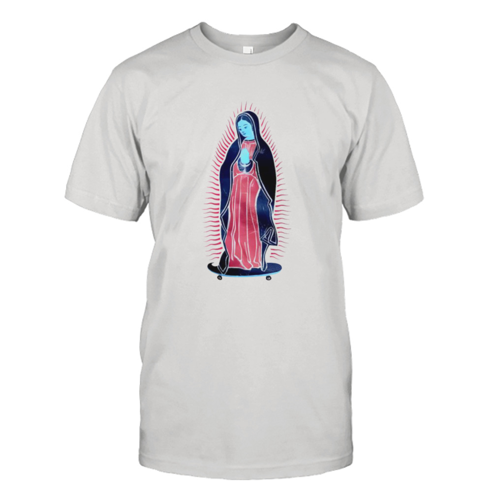 Our lady of guadalupe on skateboard swea shirt