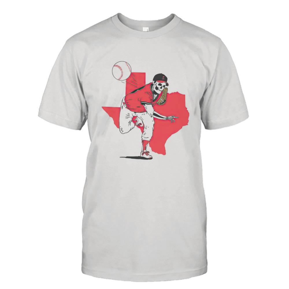 Texas Tech baseball skeleton player shirt