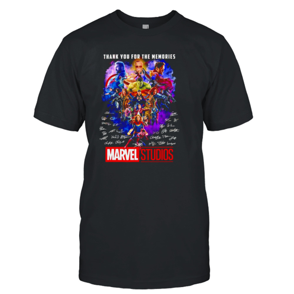 Thank you for the memories Marvel Studios signature shirt