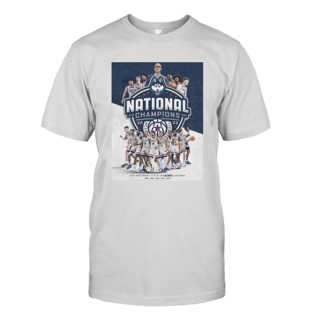 UConn Huskies 5th National Champions 2023 Poster shirt