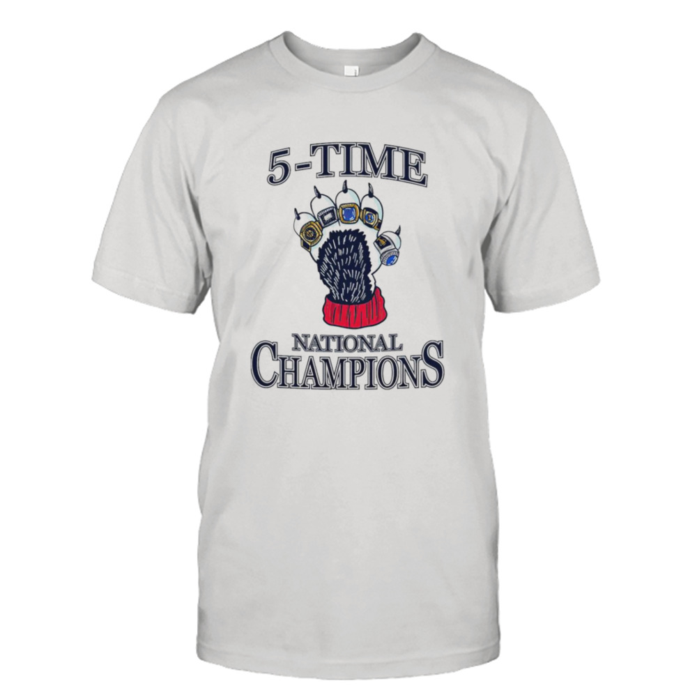 UConn Huskies 5-time National Champiuons shirt