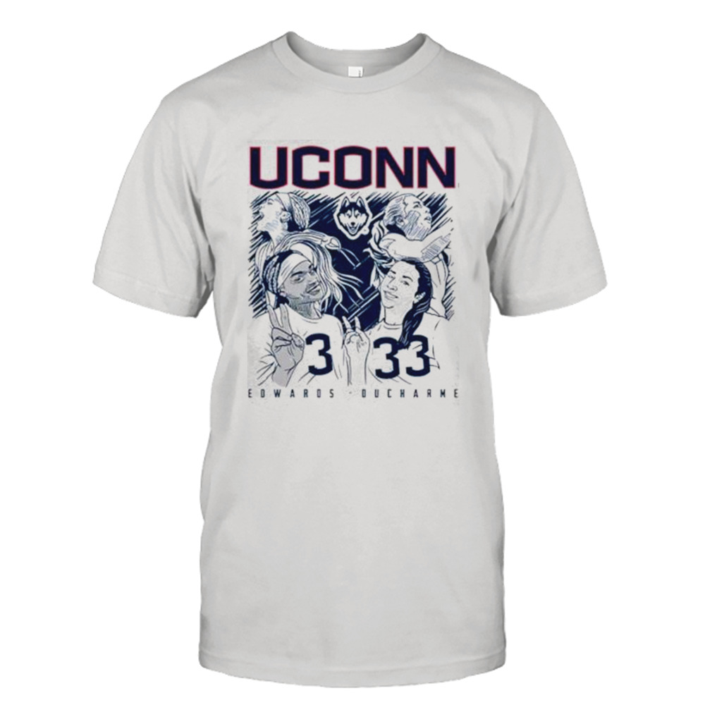 uConn Aaliyah Edwards and Caroline ducharme pregame peace shirt