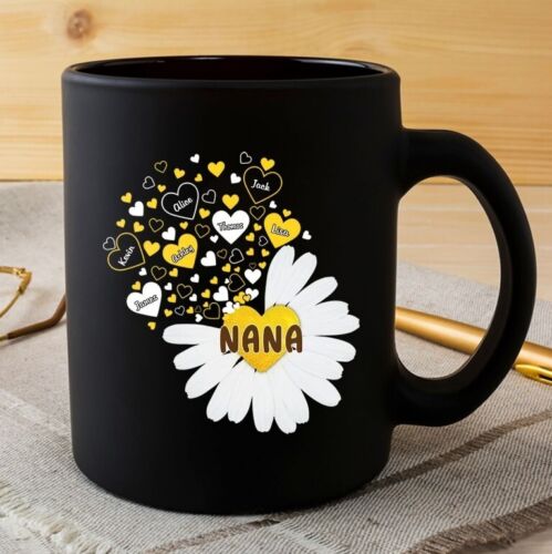 Coffee Mug For Nana Daisy Flying Grandma Heart Gifts Mother's