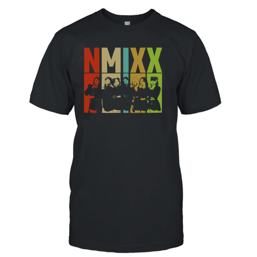 Colorful Retro Silhouette Nmixx Band shirt