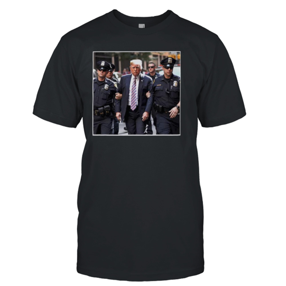 Donald Trump walking arrested shirt