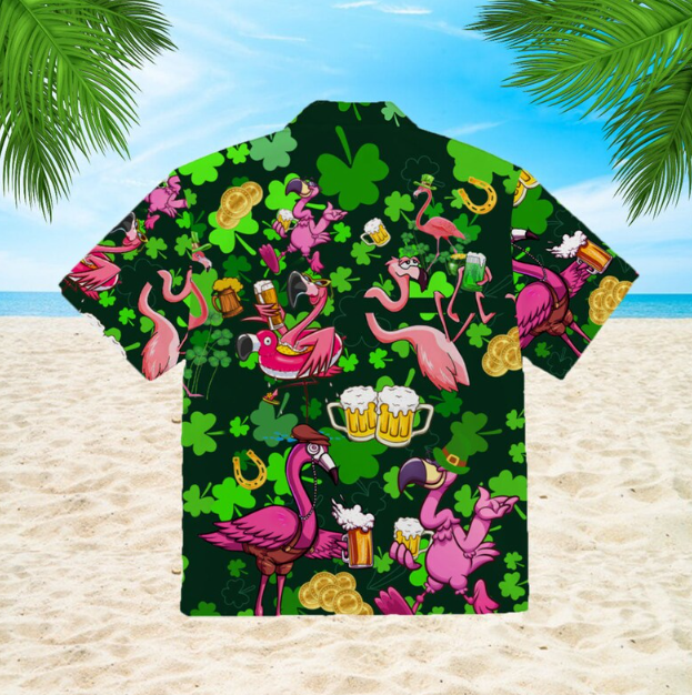 Flamingo And Beer Patricks Day Aloha Hawaiian Shirt