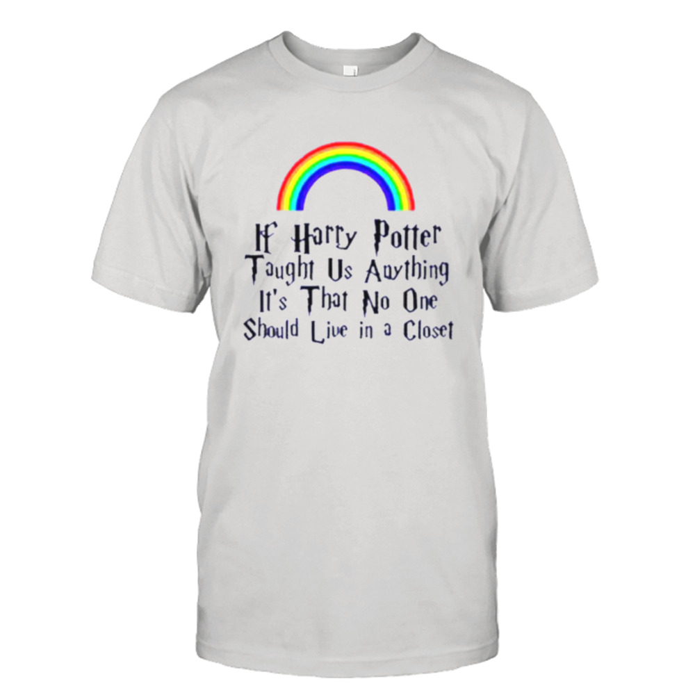 If Harry Potter taught us anything rainbow shirt