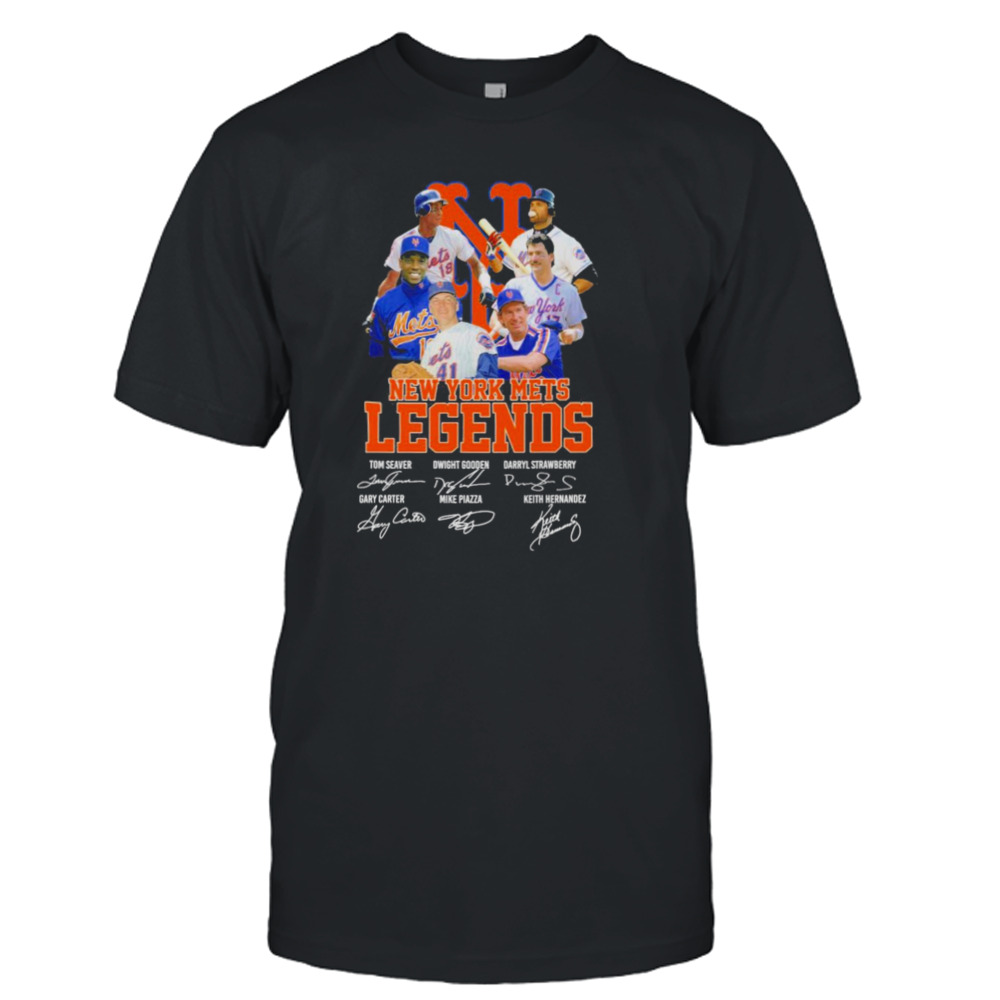 New York Mets Legends Tom Seaver Dwight Gooden Darryl Strawberry signatures shirt