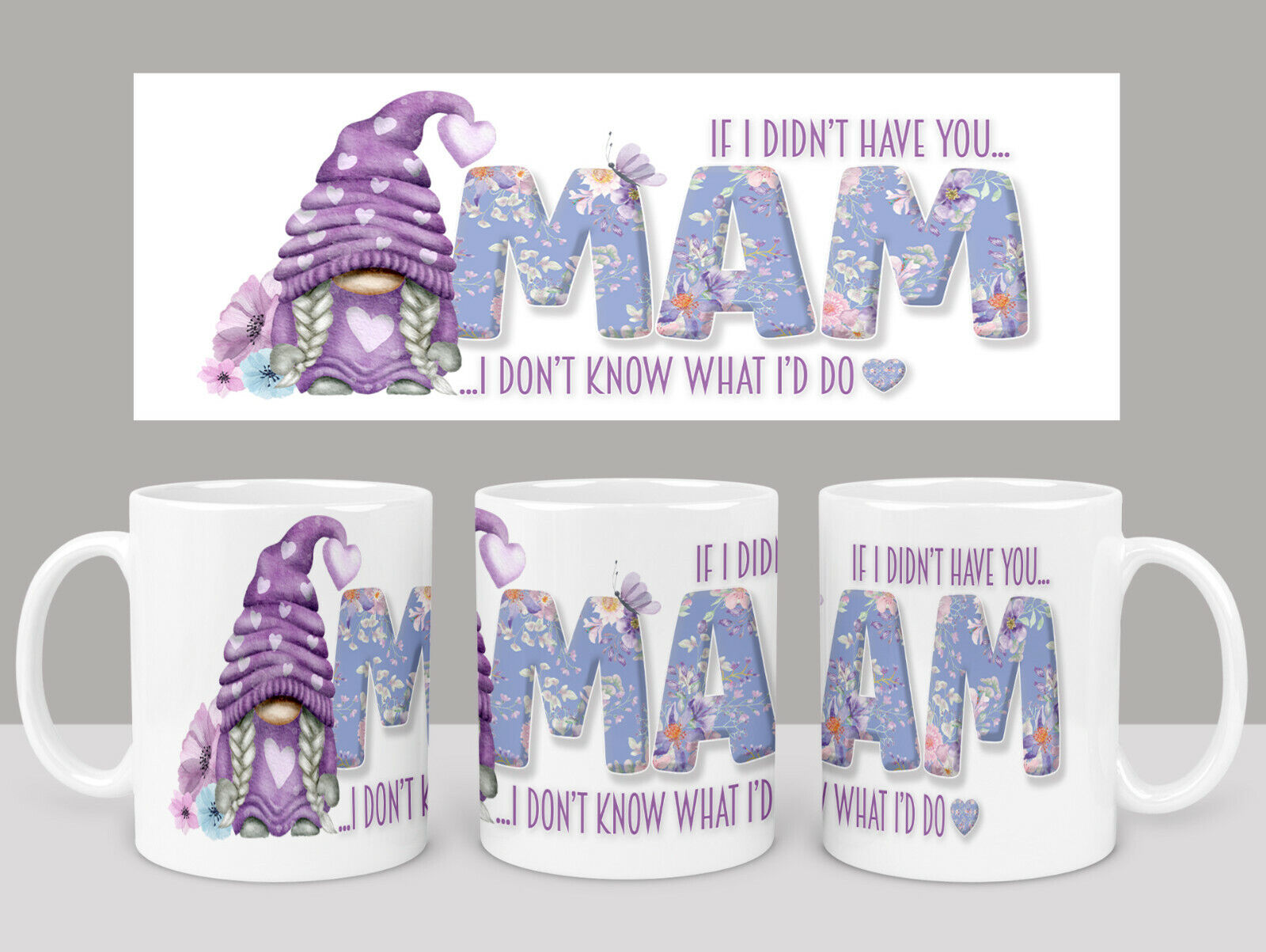 Personalised Mother's Day Gonk Gnome Mum Mam Mummy Birthday Present Cup Mug Gift