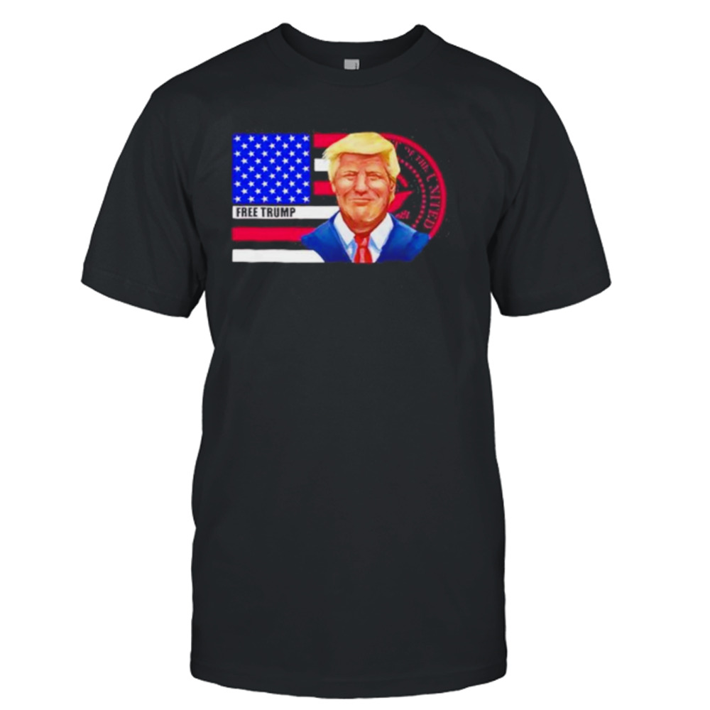 Free Donald Trump Presidential Seal Pro Trump American Flag Premium 2023 Shirt