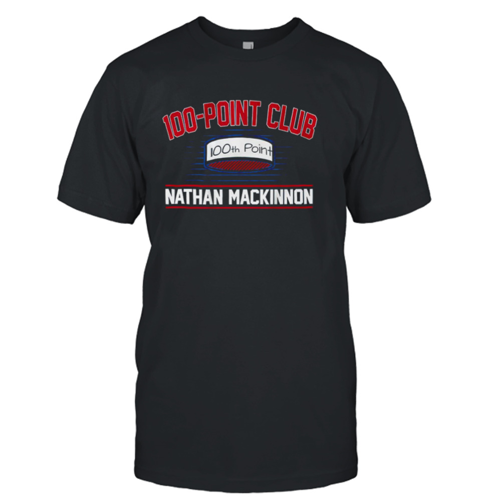 Nathan MacKinnon 100-Point Club Colorado hockey shirt