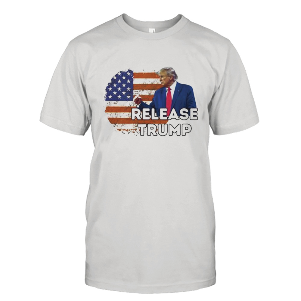 release Trump USA flag shirt