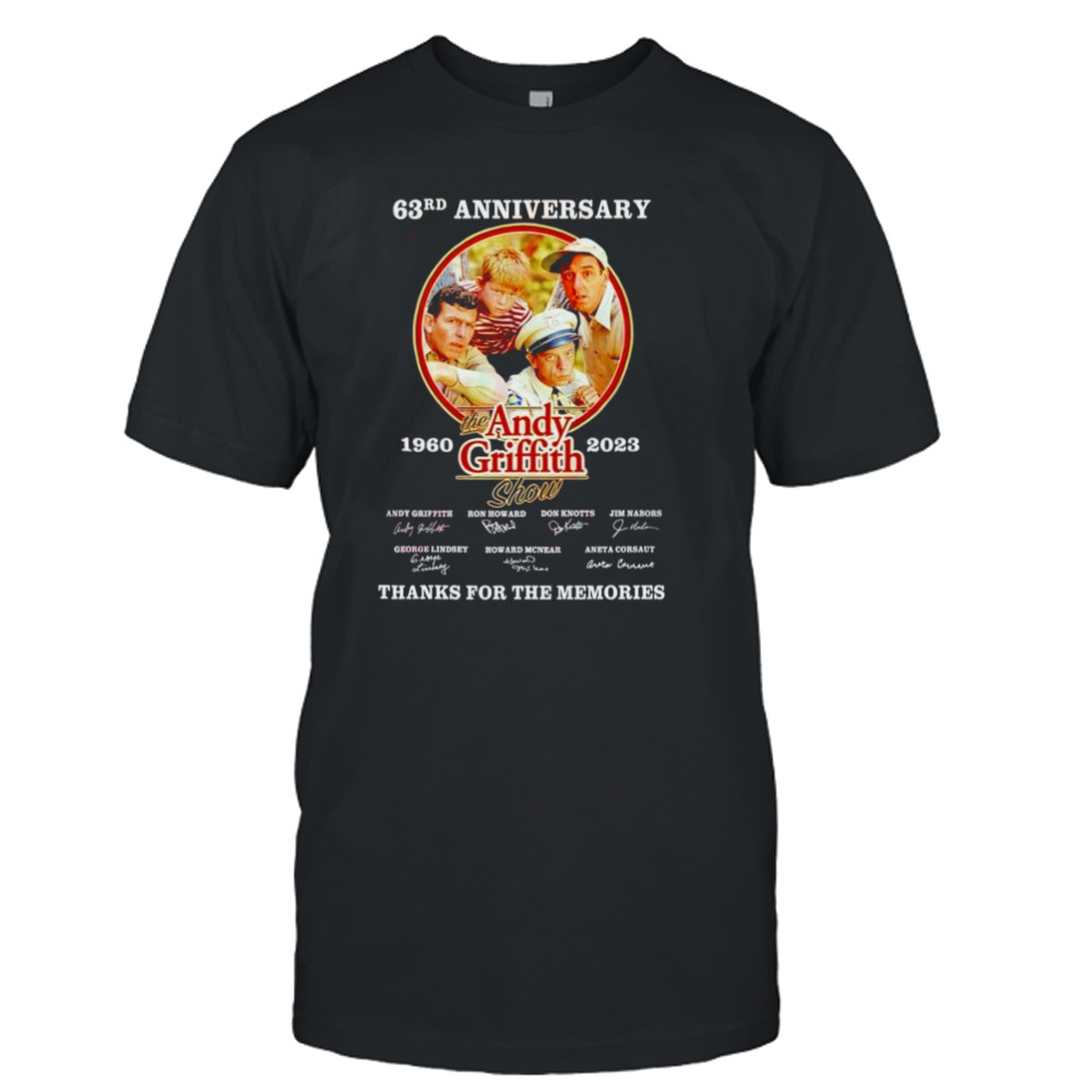 63 rd anniversary the andy griffith show 2023 thank you for the memories shirt