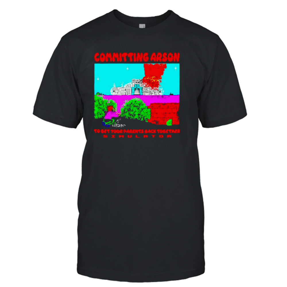 Committing Arson Simulator 8-bit shirt