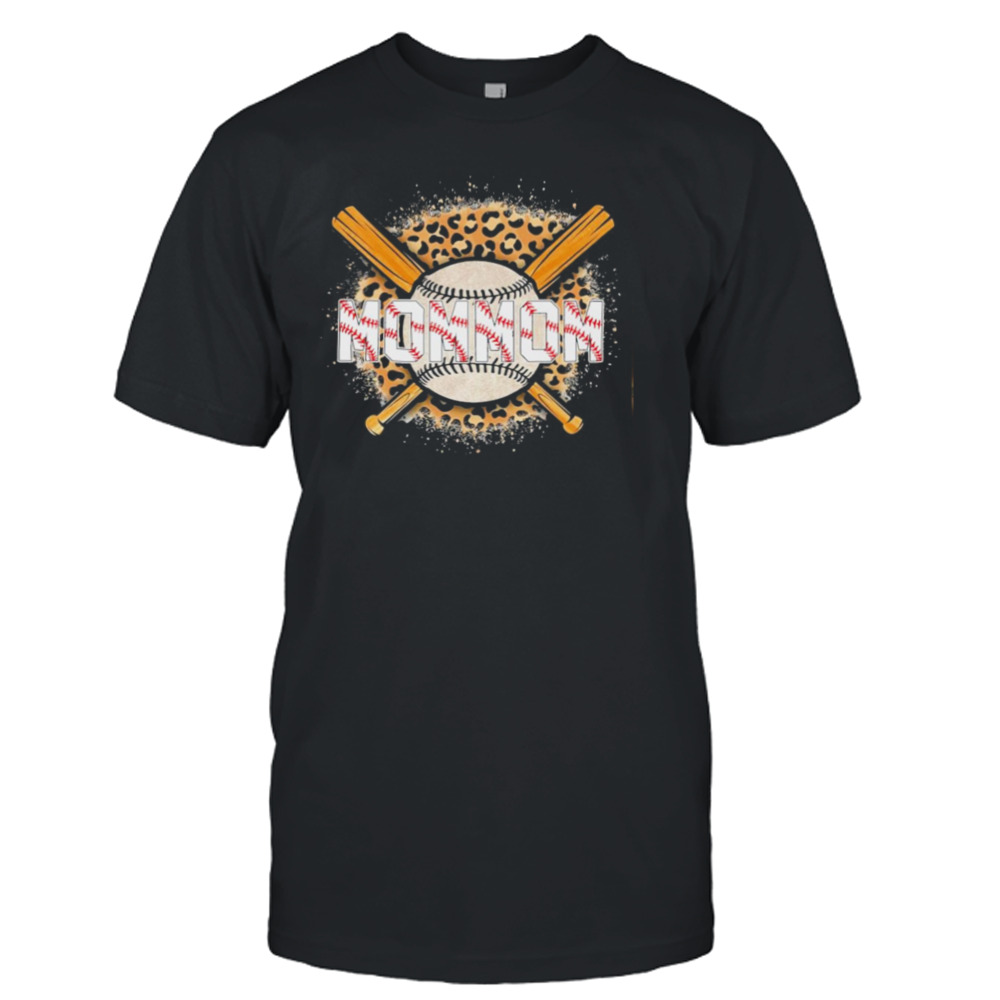 Leopard Baseball Bat Mommom Shirt