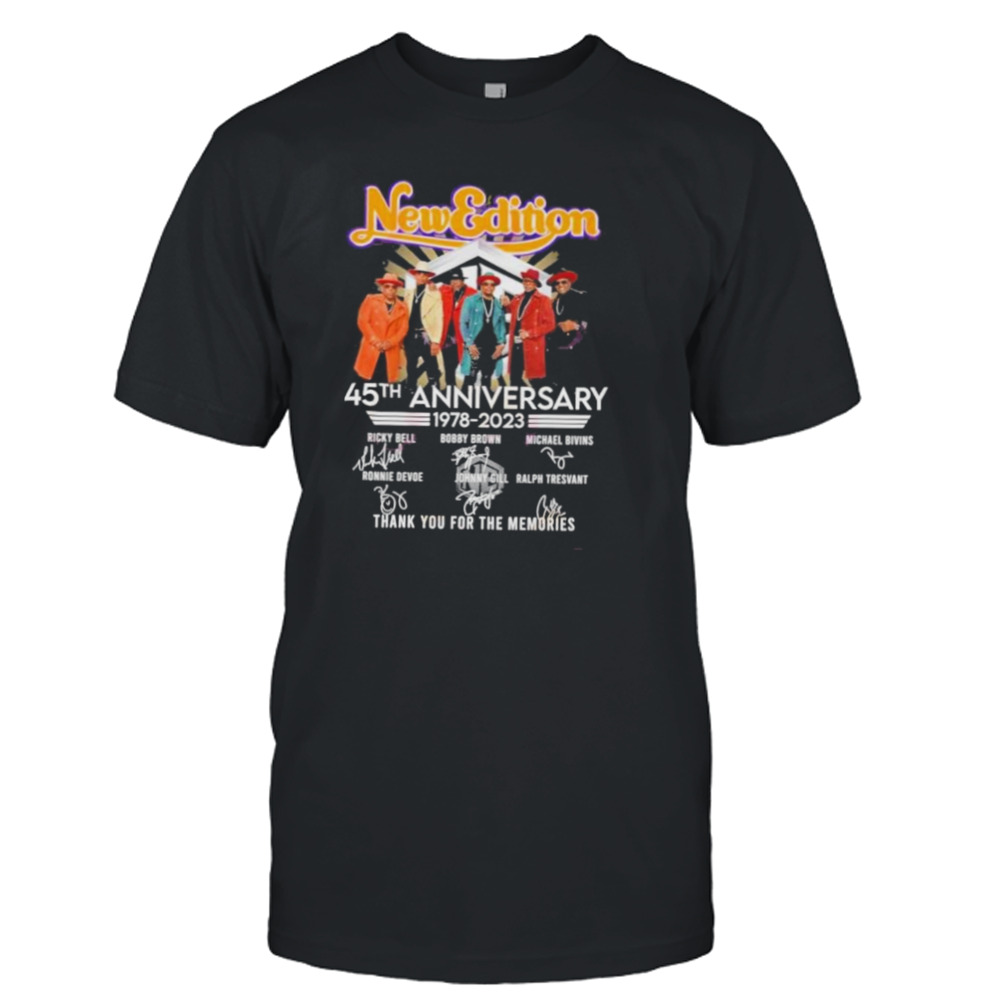 New Edition 45th Anniversary 1978 – 2023 Thank You For The Memories T-Shirt