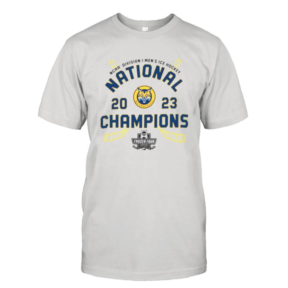 Quinnipiac University Men’s Hockey 2023 National Champions Locker Room T-Shirt