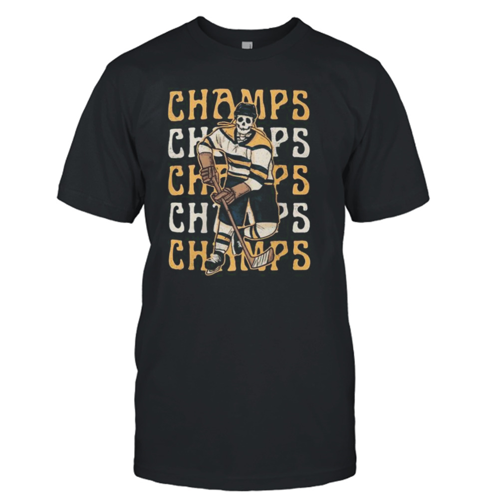 Skeleton Quinnipiac Bobcats Hockey 2023 National Champions shirt