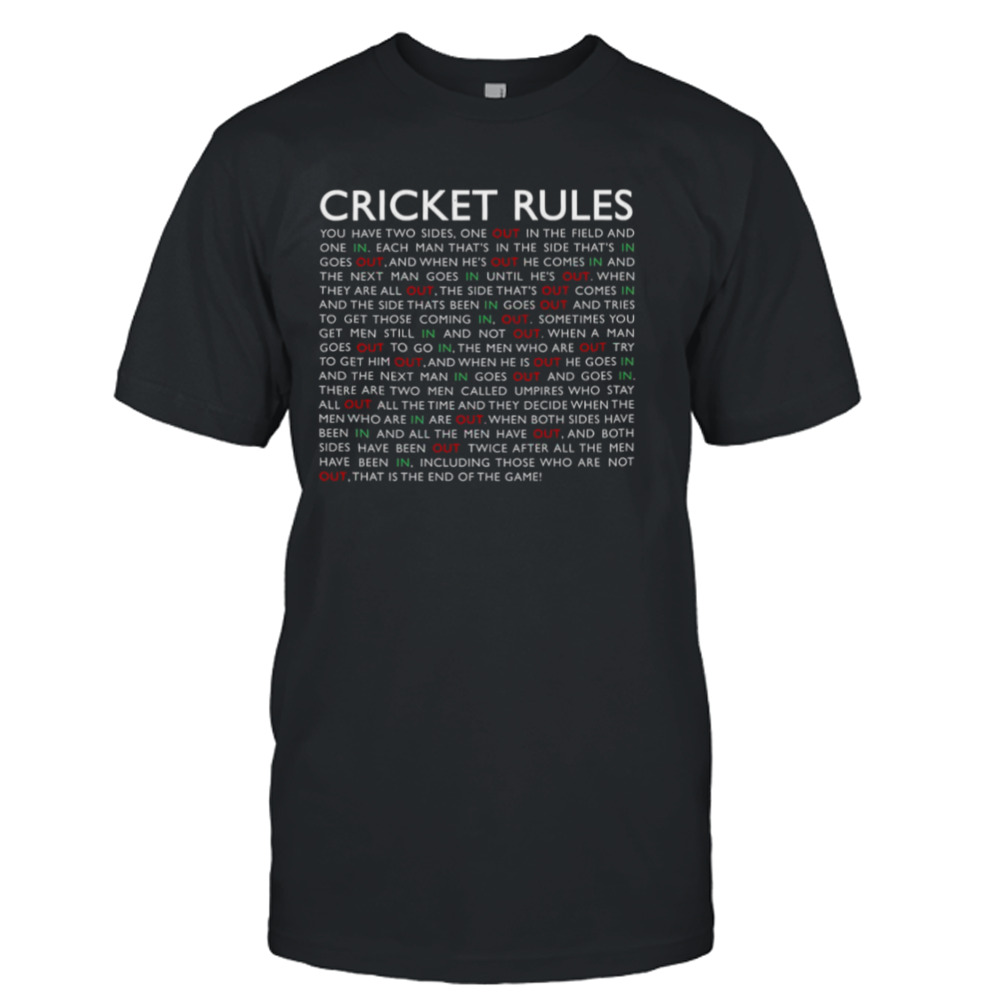 Sports Design Cricket Rules shirt