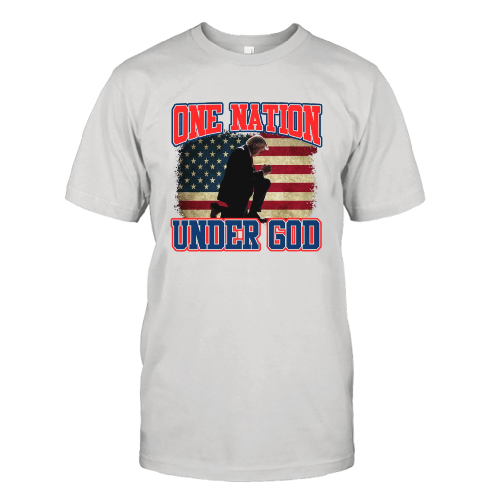 Trump One Nation Under God US flag shirt