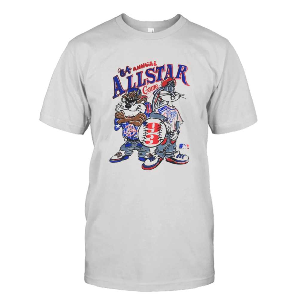 Vintage 1993 MLB All-Star Game Baltimore Looney Tunes Taz Bugs Bunny Bootleg T-Shirt