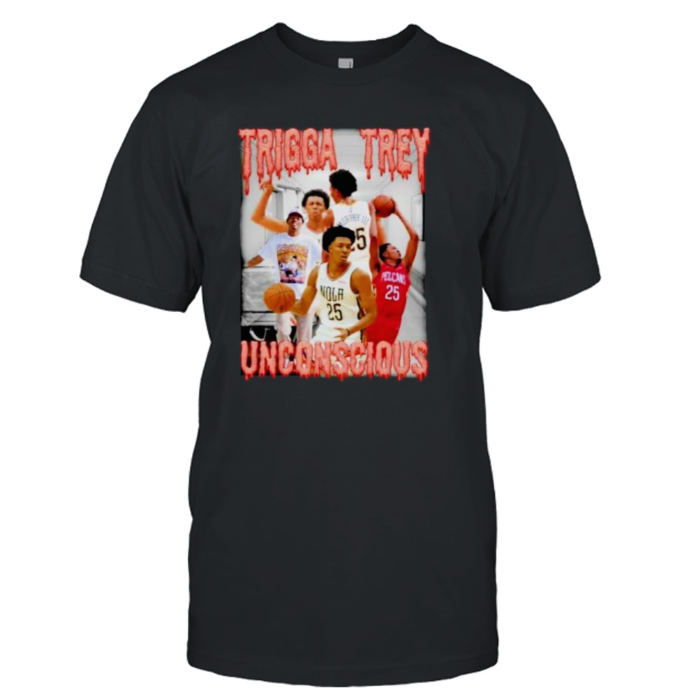 trigga Trey basketball player unconsious shirt