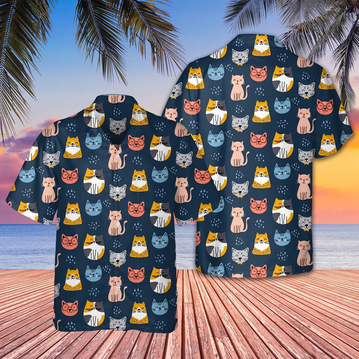 Cats Lover Hawaiian Beach Tropical Hawaii Shirt