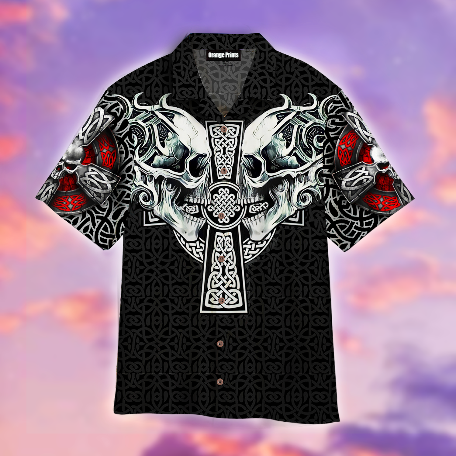 Celtic Skulls Hawaiian Shirt For Men Women Adult