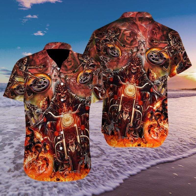 Check Out This Awesome Hawaiian Aloha Shirts Motor Skull Fire