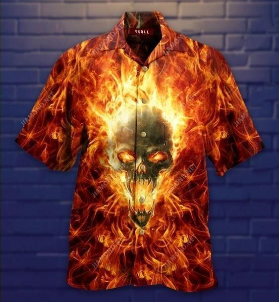 Check Out This Awesome Hawaiian Aloha Shirts Skull Hot As Hell