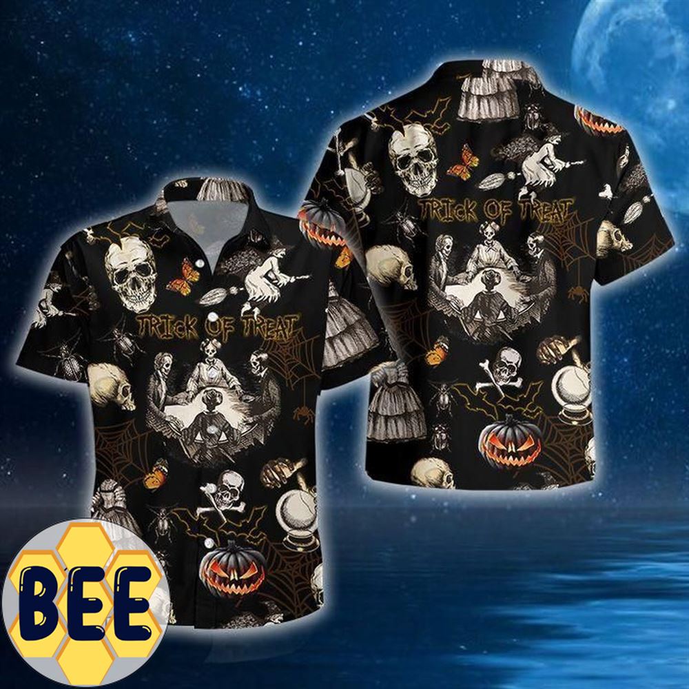 Check Out This Awesome Skull Halloween Hawaiian Shirt-1