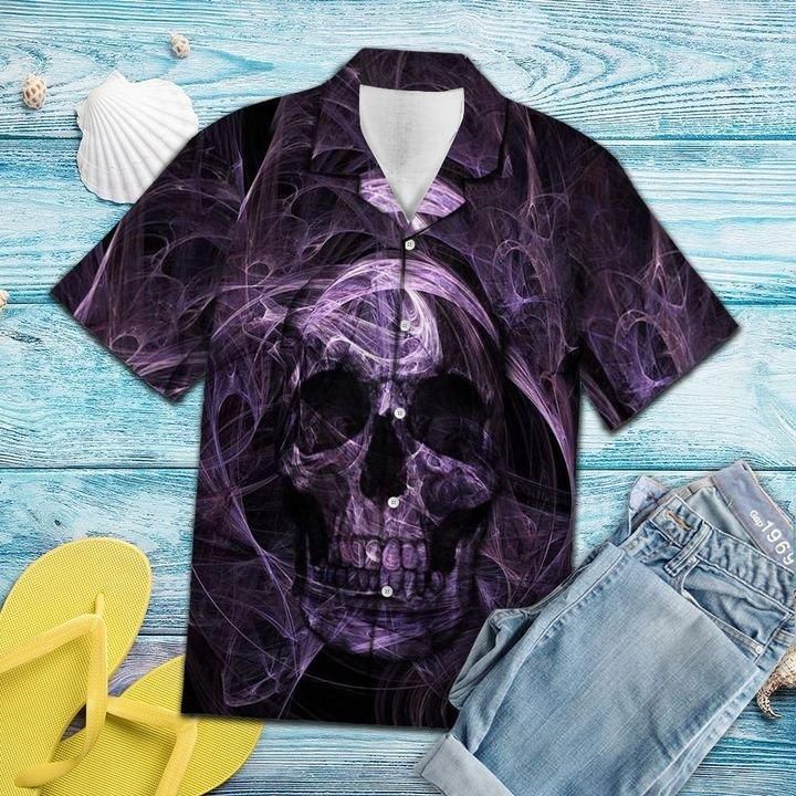 Check Out This Awesome Skull Hawaiian Shirt