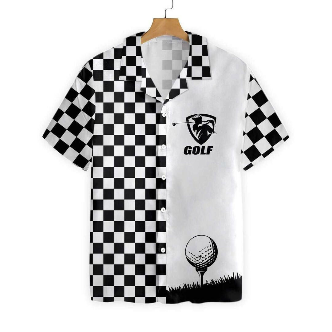 Checkboard Style Golf 3d All Over Printed Hawaiian Shirt