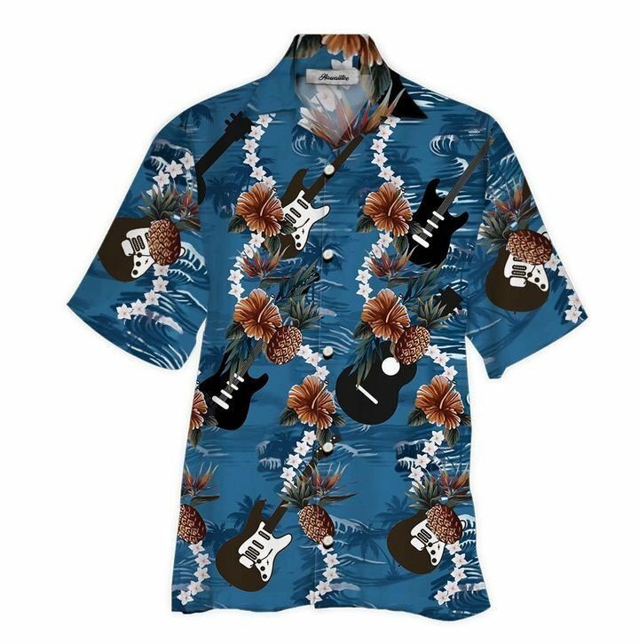 Checkout Guitar Hawaiian Shirt