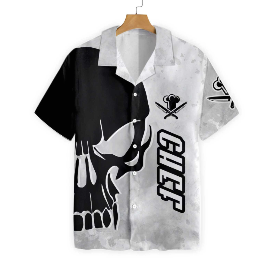 Chef Knife Skull Hawaiian Shirt