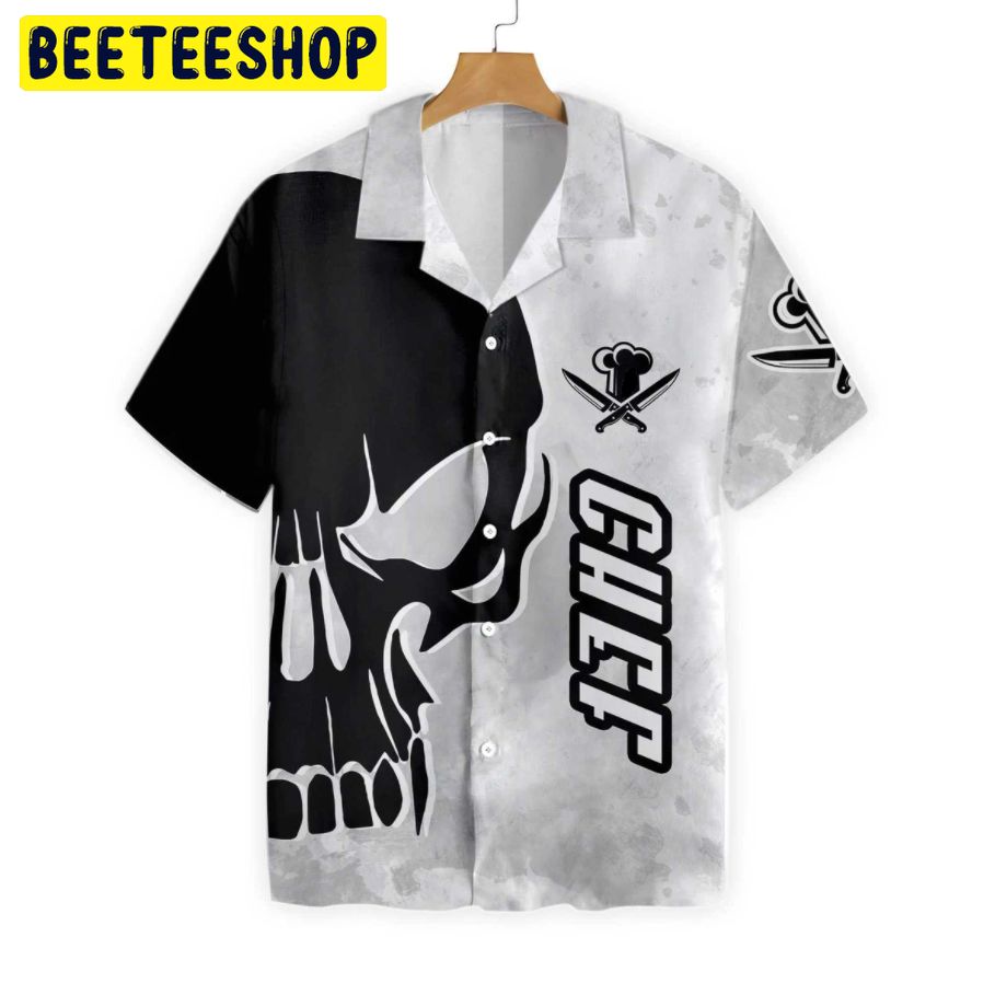 Chef Knife Skull Trending Hawaiian Shirt-1