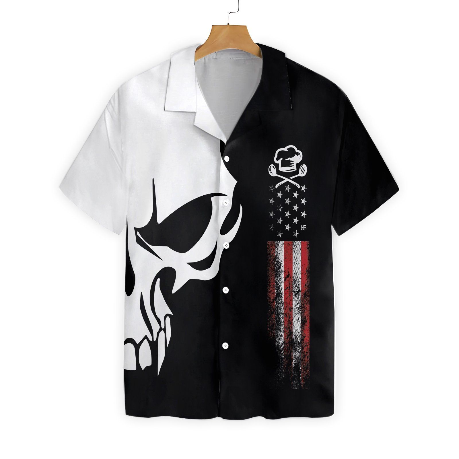 Chef Proud Skull 4 Ez12 0103 Hawaiian Aloha Shirt