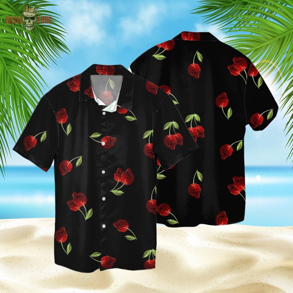 Cherry Skull 3d Hawaiian Shirt