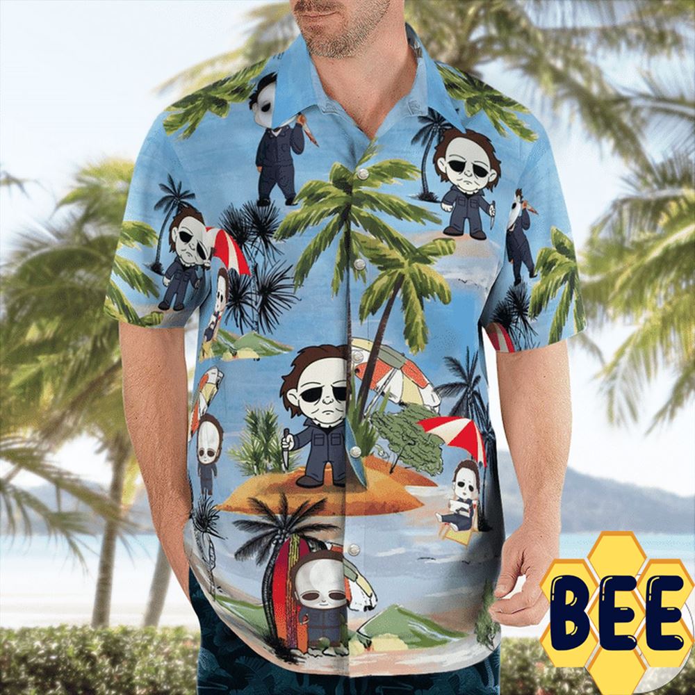 Chibi Michael Myers Halloween Hawaiian Shirt-1