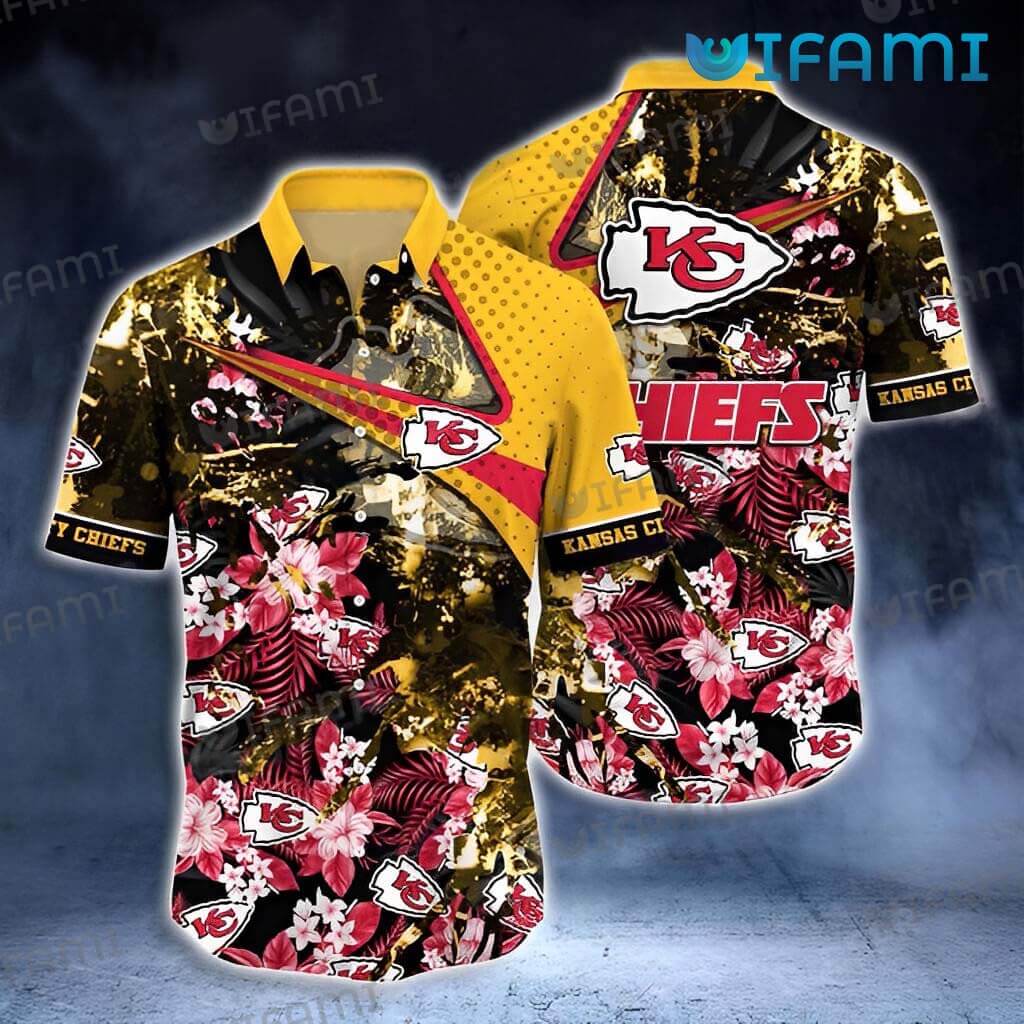 Chiefs Hawaiian Shirt Tropical Flower Pattern Kansas City Gift