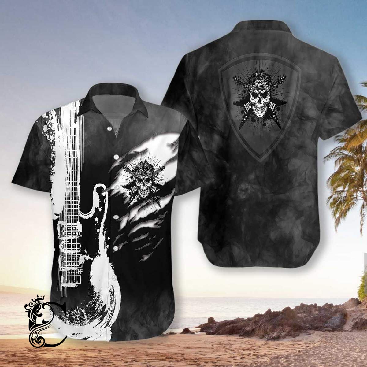 Chillicothemall Guitar And Skull Hawaiian Shirt